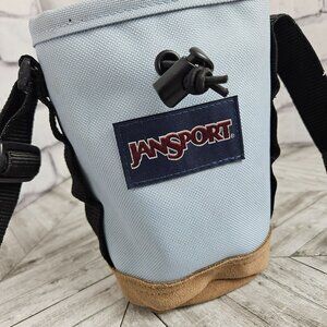 Chalk Bag Climbing Bouldering JanSport Canvas Leather Base with Waist Strap
